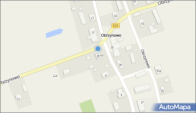 Obrzynowo, Obrzynowo, 10, mapa Obrzynowo