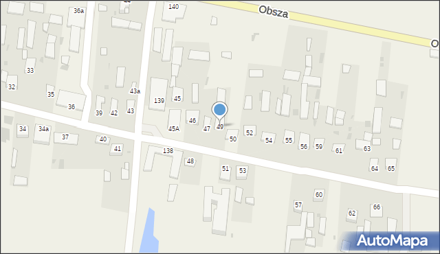 Obsza, Obsza, 49, mapa Obsza