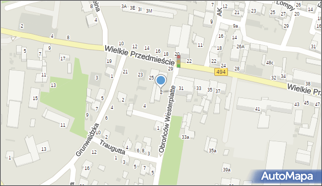 Olesno, Obrońców Westerplatte, 2, mapa Olesno