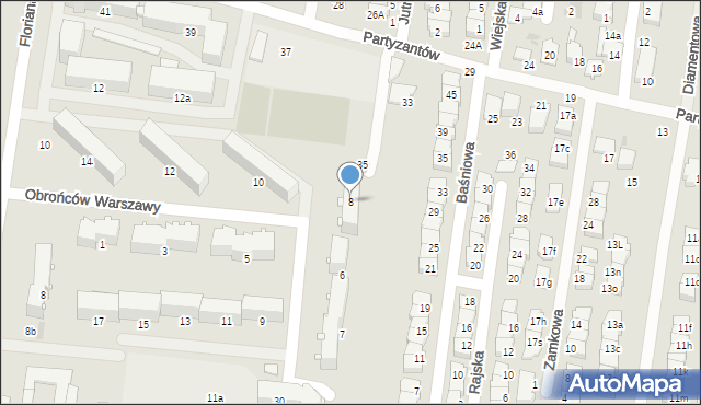 Ożarów Mazowiecki, Obrońców Warszawy, 8, mapa Ożarów Mazowiecki
