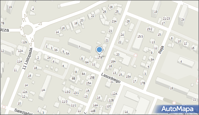 Płock, Obrońców Płocka 1920 r., 17A, mapa Płock