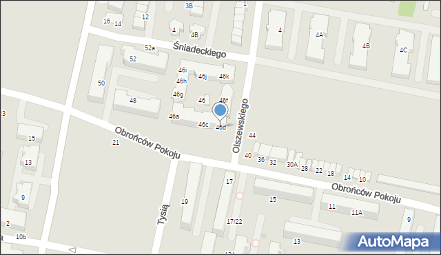 Pruszcz Gdański, Obrońców Pokoju, 46d, mapa Pruszcz Gdański