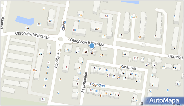 Pruszcz Gdański, Obrońców Wybrzeża, 23, mapa Pruszcz Gdański