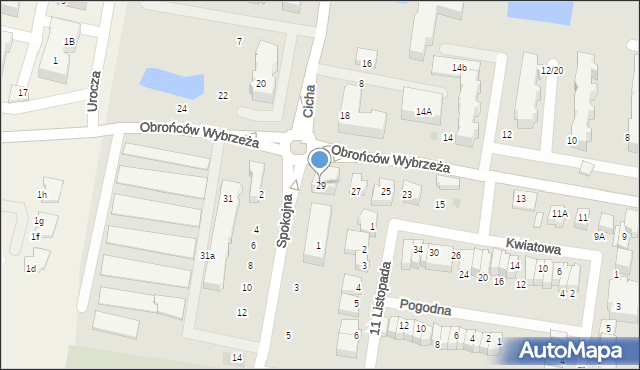 Pruszcz Gdański, Obrońców Wybrzeża, 29, mapa Pruszcz Gdański