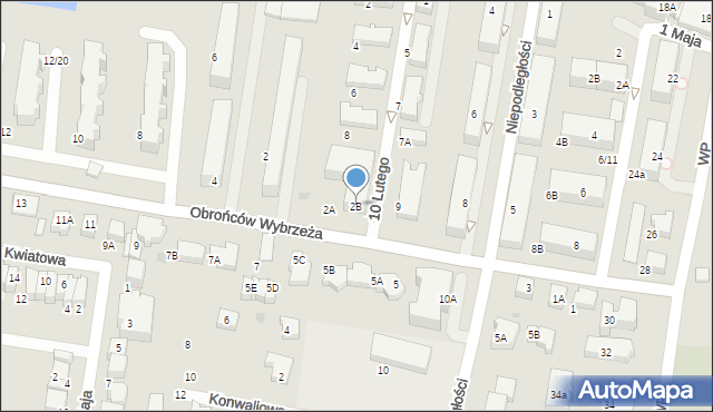 Pruszcz Gdański, Obrońców Wybrzeża, 2B, mapa Pruszcz Gdański