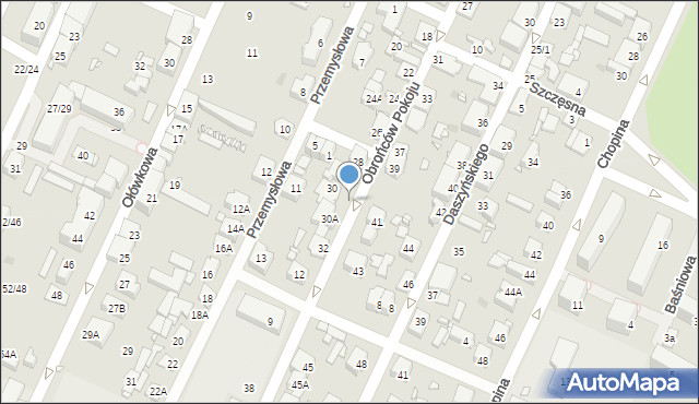 Pruszków, Obrońców Pokoju, 40a, mapa Pruszków