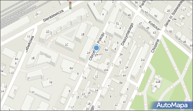 Pruszków, Obrońców Pokoju, 5/7, mapa Pruszków