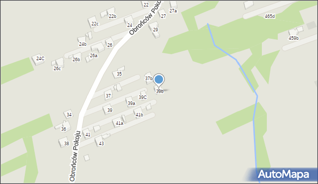 Pszów, Obrońców Pokoju, 39b, mapa Pszów