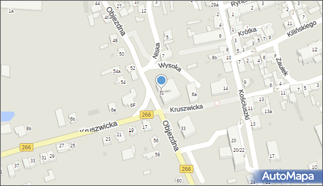 Radziejów, Objezdna, 31, mapa Radziejów