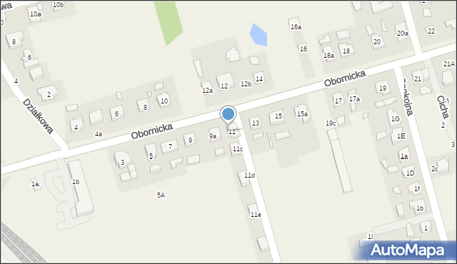 Rokietnica, Obornicka, 11a, mapa Rokietnica