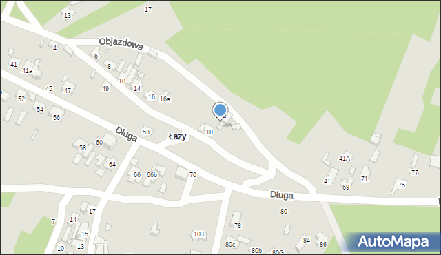 Starachowice, Objazdowa, 20a, mapa Starachowic