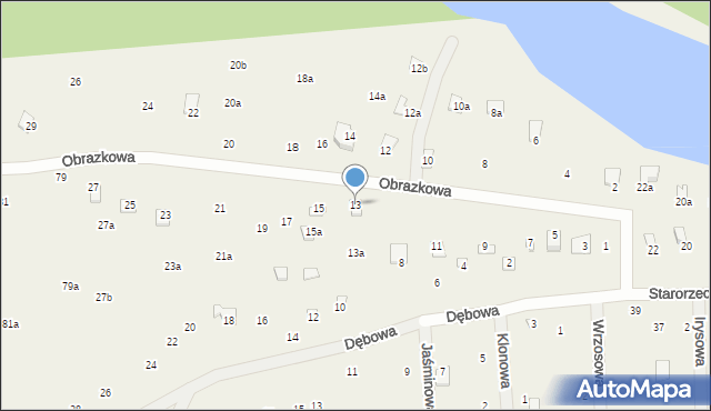 Stawinoga, Obrazkowa, 13, mapa Stawinoga