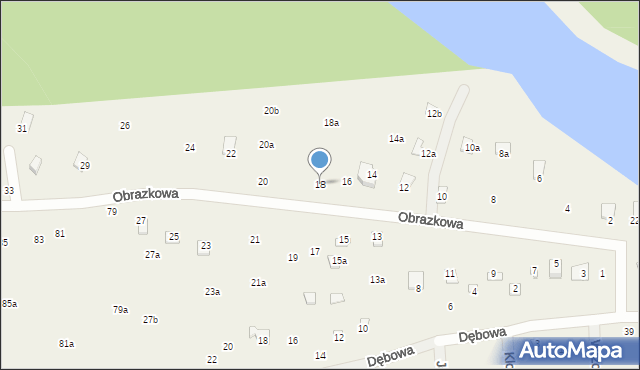 Stawinoga, Obrazkowa, 18, mapa Stawinoga