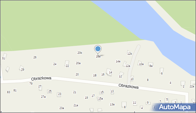 Stawinoga, Obrazkowa, 18a, mapa Stawinoga