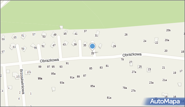 Stawinoga, Obrazkowa, 33, mapa Stawinoga