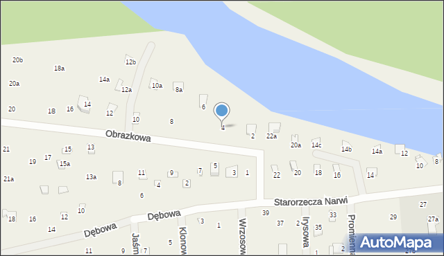 Stawinoga, Obrazkowa, 4, mapa Stawinoga