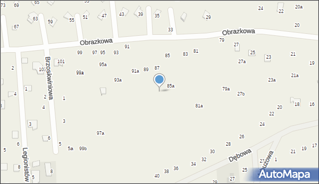 Stawinoga, Obrazkowa, 87, mapa Stawinoga