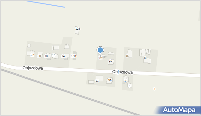 Stawy Monowskie, Objazdowa, 12, mapa Stawy Monowskie