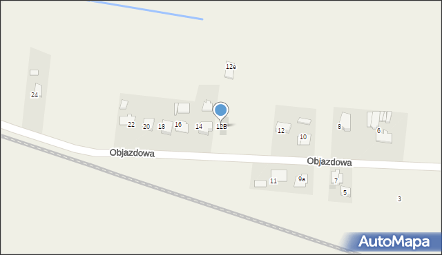 Stawy Monowskie, Objazdowa, 12B, mapa Stawy Monowskie