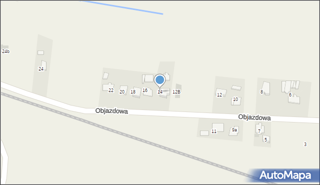 Stawy Monowskie, Objazdowa, 14, mapa Stawy Monowskie