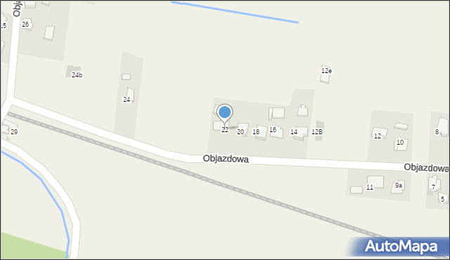 Stawy Monowskie, Objazdowa, 22, mapa Stawy Monowskie