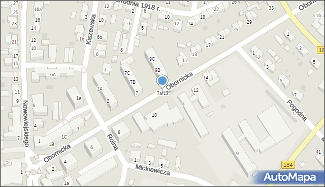 Szamotuły, Obornicka, 7a/13, mapa Szamotuły