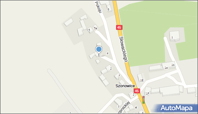 Szonowice, Obrońców Pokoju, 3a, mapa Szonowice