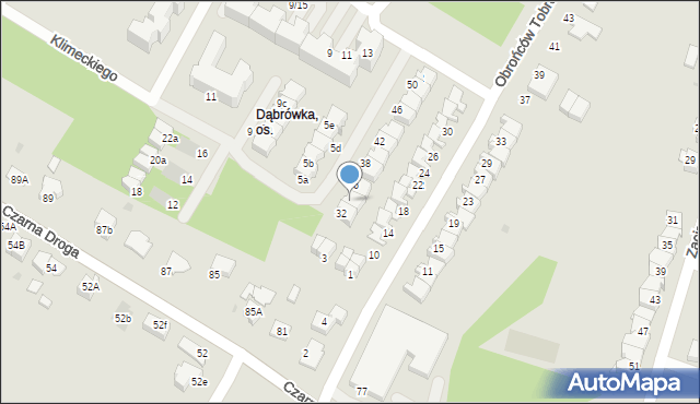 Tarnów, Obrońców Tobruku, 34, mapa Tarnów