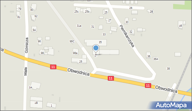 Tarnowskie Góry, Obwodnica, 27, mapa Tarnowskie Góry