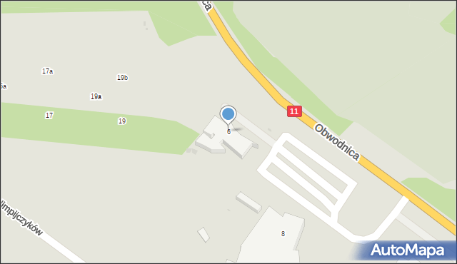 Tarnowskie Góry, Obwodnica, 6, mapa Tarnowskie Góry