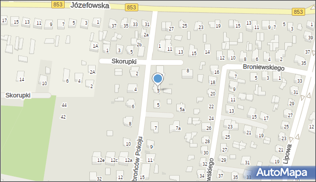 Tomaszów Lubelski, Obrońców Pokoju, 3, mapa Tomaszów Lubelski