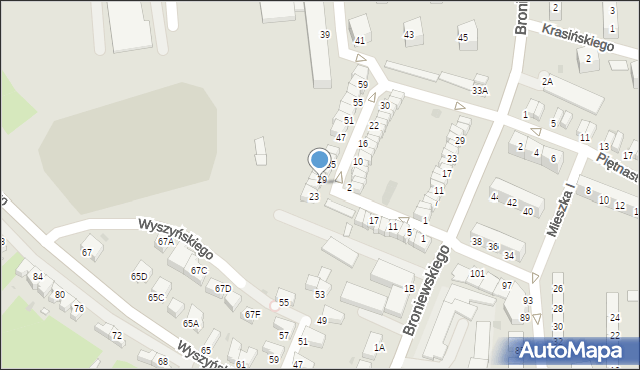 Wałbrzych, Obrońców Westerplatte, 27, mapa Wałbrzycha