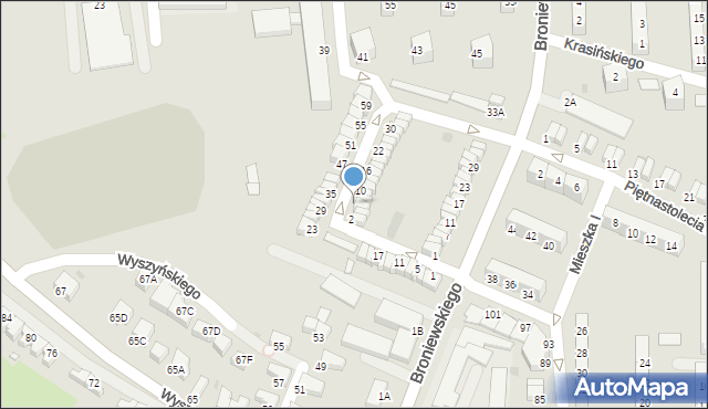 Wałbrzych, Obrońców Westerplatte, 6, mapa Wałbrzycha