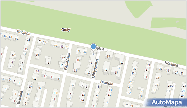 Warszawa, Oblęgorska, 2, mapa Warszawy