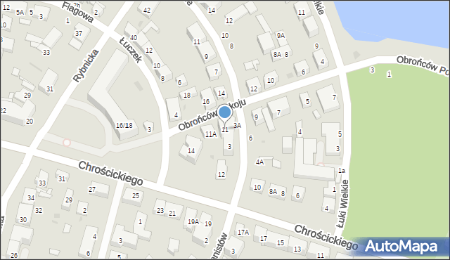 Warszawa, Obrońców Pokoju, 11, mapa Warszawy