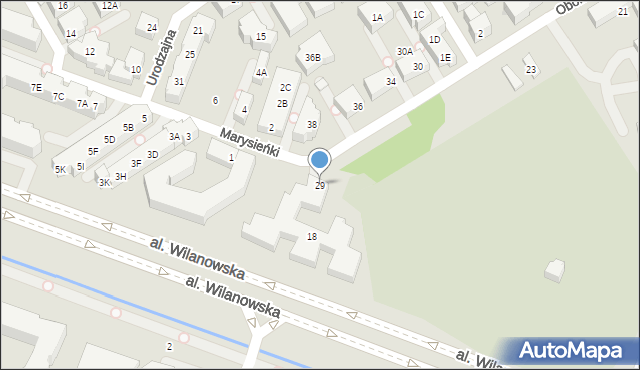Warszawa, Obornicka, 29, mapa Warszawy