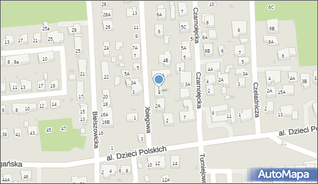 Warszawa, Obiegowa, 4, mapa Warszawy