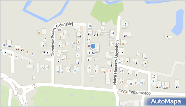 Wejherowo, Obrońców Kępy Oksywskiej, 8A, mapa Wejherowo