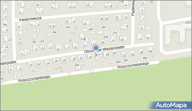 Wejherowo, Obrońców Westerplatte, 26, mapa Wejherowo