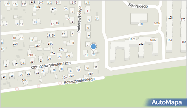 Wejherowo, Obrońców Westerplatte, 31, mapa Wejherowo