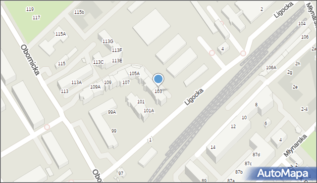 Wrocław, Obornicka, 103, mapa Wrocławia