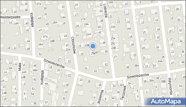 Ząbki, Obrońców, 25a, mapa Ząbki