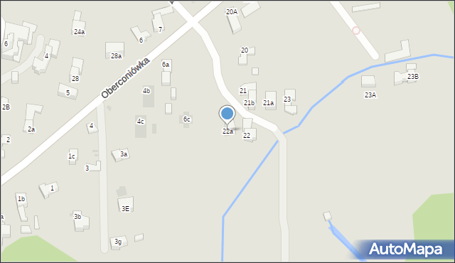 Zakopane, Oberconiówka, 22a, mapa Zakopanego