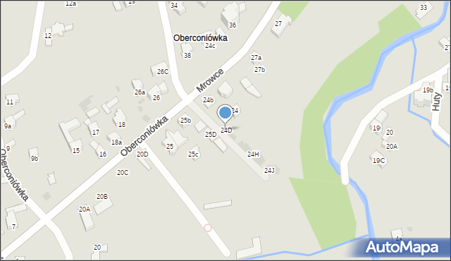 Zakopane, Oberconiówka, 24D, mapa Zakopanego