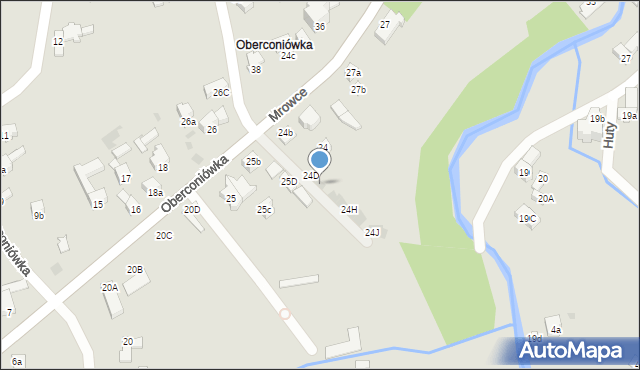 Zakopane, Oberconiówka, 24F, mapa Zakopanego
