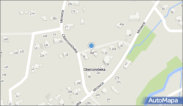 Zakopane, Oberconiówka, 34a, mapa Zakopanego