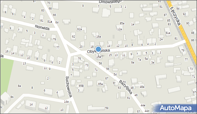 Zgierz, Obywatelska, 15a, mapa Zgierz