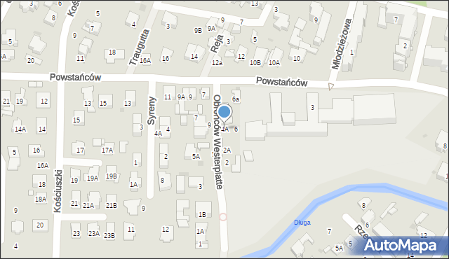 Zielonka, Obrońców Westerplatte, 4A, mapa Zielonka
