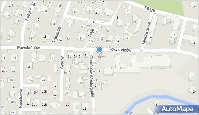 Zielonka, Obrońców Westerplatte, 6a, mapa Zielonka