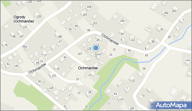 Ochmanów, Ochmanów, 12, mapa Ochmanów